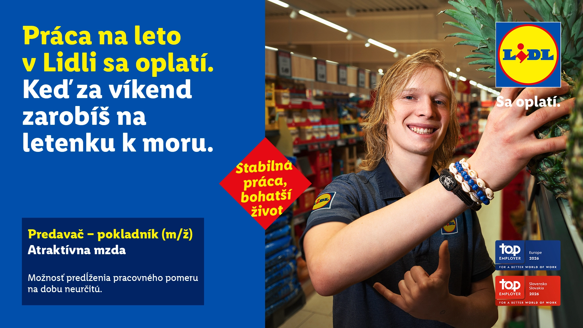 Práca na leto 2026