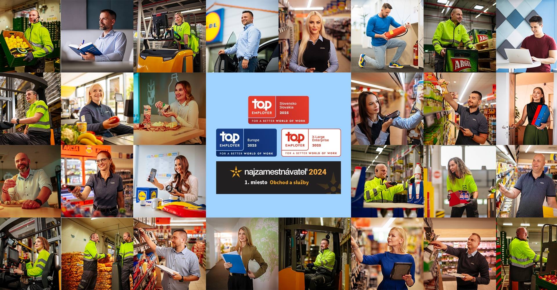 Najzamestnávateľ 2023 v oblasti obchodu a služieb a TOP Employer 2024 Slovakia a Europe